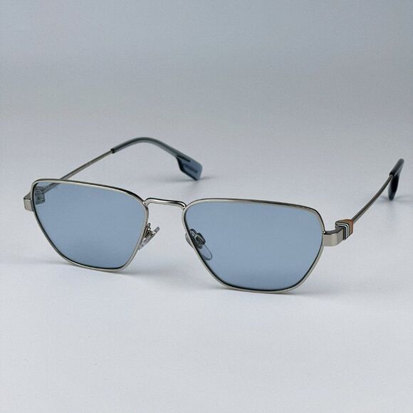 NEW Burberry BE3146 100572 Black Dark Grey Matte Geometric Unisex Sunglasses